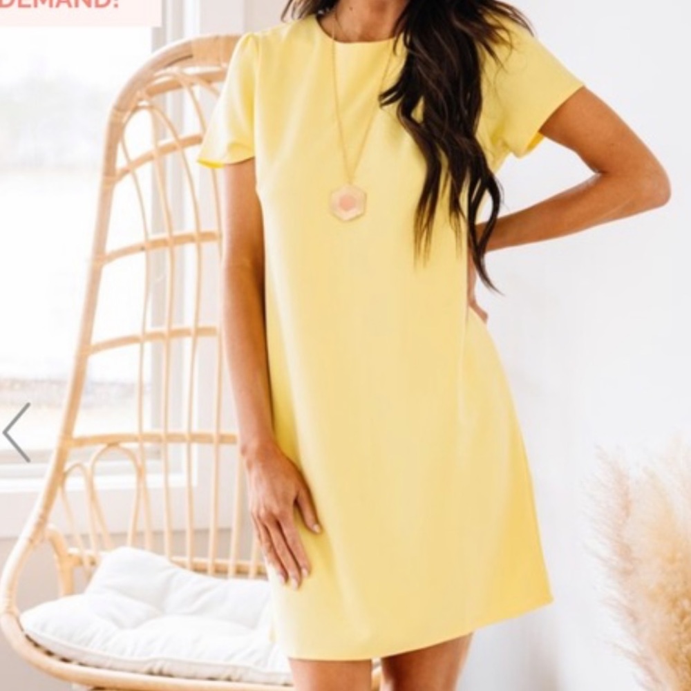 She + Sky Shift Yellow Dress